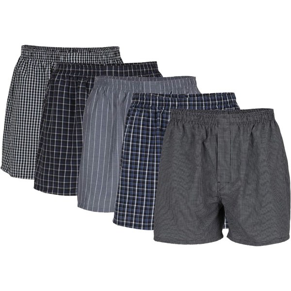 Men's Woven Cotton Boxers 5-Pack