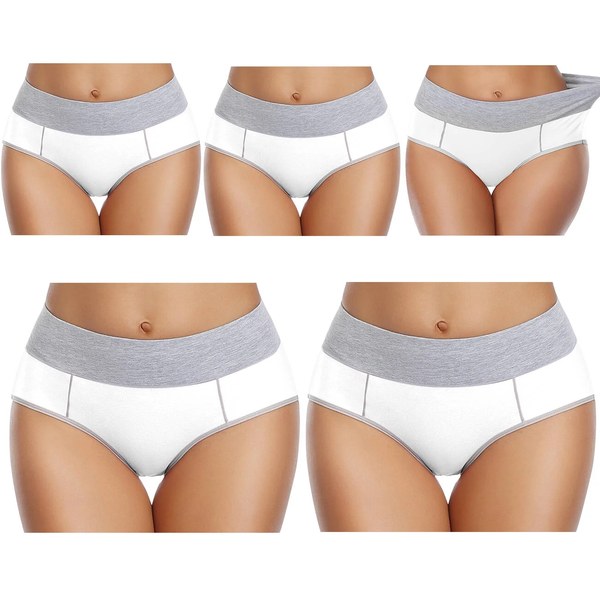 Women's High-Waist Cotton Briefs 5-Pack