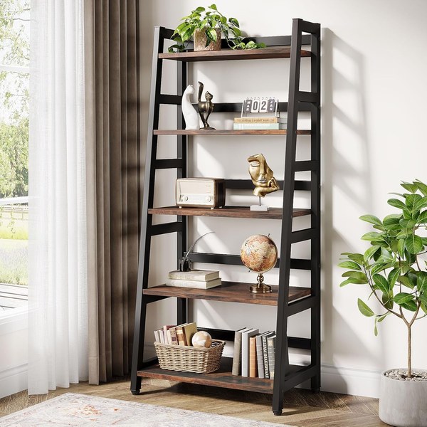Industrial Ladder Bookshelf 5-Tier