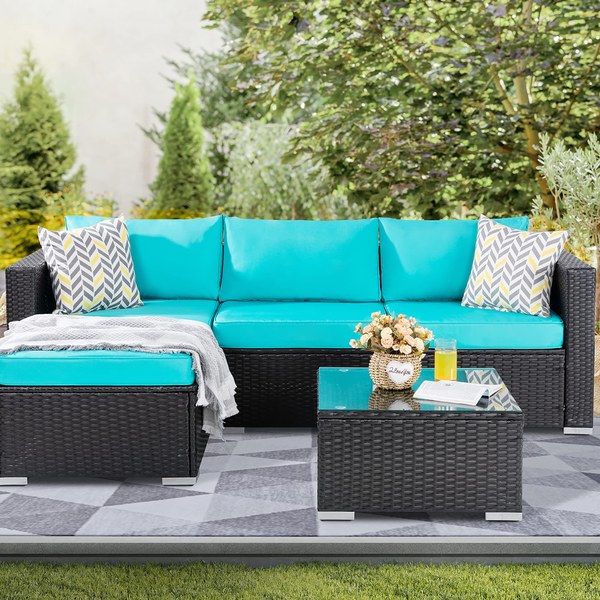 4-Piece Outdoor Rattan Sofa Set