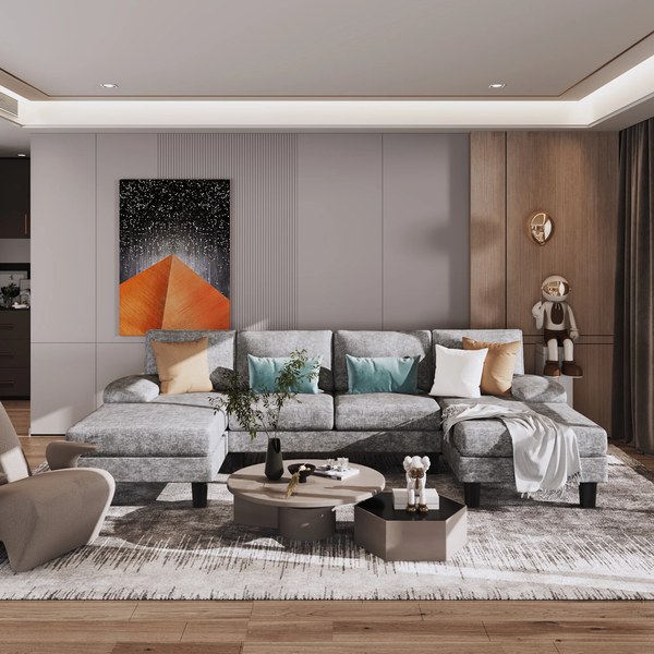 U-Shape Sectional Sofa with Chaise